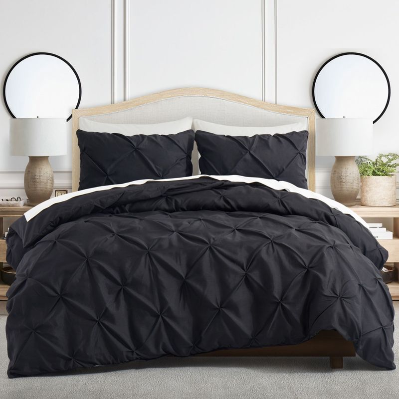Geometric-Patterned Ruffled Fitted Sheet – Nordic-Style Bedding With Wrinkle-Resistant Fabric, Multiple Sizes (Twin/Full/Queen/King)_voghion.com