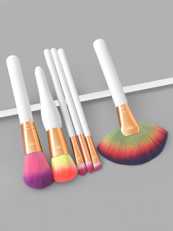 6 wäiss Boutique-Design kreativ professionell Make-up-Pinselset_voghion.com