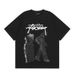 Men's Clothing Hot American Retro Street Style Old Character Print Short Sleeved T Shirt Men And Women Loose Casual Half Sleeved Shirt_voghion.com