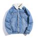 Men's Clothing Plus Velvet Denim Jacket Men's Thickened Jacket Korean Style Loose Cotton Coat Imitation Lamb Large Size Denim Coat Trend_voghion.com