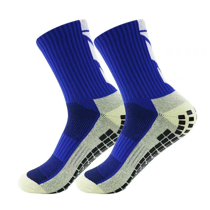 Men's Socks Colored Football Sports Socks Mid Tube Non Slip Competition Training Outdoor Thickened Towel Bottom Running Sports Socks_voghion.com