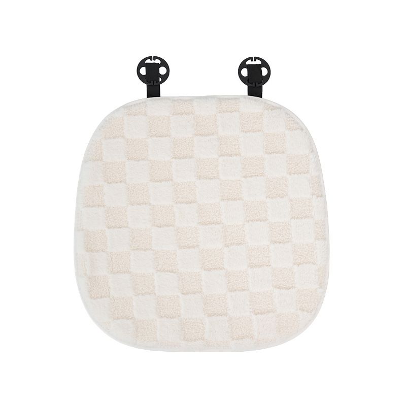 Valge isikupäraga autoistmepadi Sügiseks ja talveks soe autoistmepadi Lihtne ja mugav pehme autoistmepadi_voghion.com