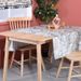 Nappe aspect lin – Nappe carrée en polyester à imprimé feuilles (lavable, infroissable, plusieurs tailles)_voghion.com