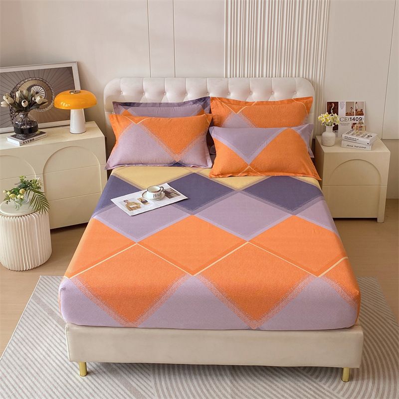 Premium Cotton Flannel Fitted Sheet - Extra Thick & Non-Slip Mattress Protector For Simmons/Spring Bed - Single Piece Solid Color Bedding Set​_voghion.com
