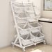 Kitchen Floor-standing Multi-layer Vegetable Fruit Multi-functional Basket Living Room Snack Storage Rack With Wheels_voghion.com