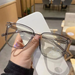 Anti-blue Glasses For Women With Regular Eyeglass Finished Retro Flat Light Frame_voghion.com
