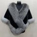 Luxury Fur Women Poncho Fluffy Shawl Fur Evening Dress Shawl Wedding Banquet Shawl Dress Shawl Plush Cape Coat Women Jackets_voghion.com