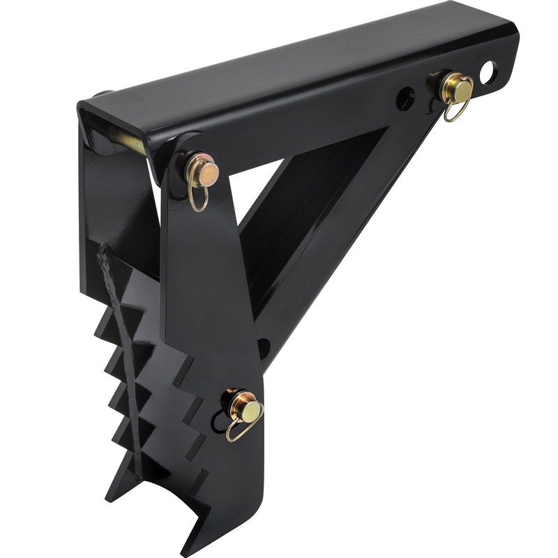 VEVOR 18" Backhoe Thumb, 1/2" Teeth Thickness Heavy Duty Excavator Thumb, Black Steel Weld On Thumb Attachments With 12mm Bolt-On Design Adjustable Mechanical Thumb For Backhoe/Excavator_voghion.com