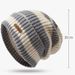 Striped Letter Loose Big Head Circumference Woolen Women, Warm Versatile In Autumn And Winter, Knitted Pile Hat For Men_voghion.com