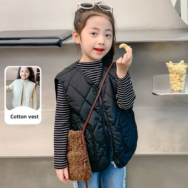 Minichoc Autumn Winter 2025 New Children's Korean Style Boys And Girls Fashionable Sleeveless Vest Baby Stylish_voghion.com