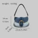 Hot Denim Underarm Bag - Canvas Splicing Design, Envelope Style Handbag For Women_voghion.com