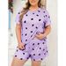 Summer large size short-sleeved shorts women's plus size pajamas set _voghion.com