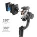 2023 NUOVO Roreta Gimbal Stabilizzatore Selfie Stick Treppiede Wireless Pieghevole con Otturatore Bluetooth Monopiede per iOS Android_voghion.com