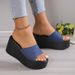 New women's platform sandals wedge heel simple summer women's shoes_voghion.com