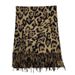 Leopard Print For Women, Autumn Winter Classic Thickened Cashmere Printed Tassel Shawl, Versatile And Warm_voghion.com