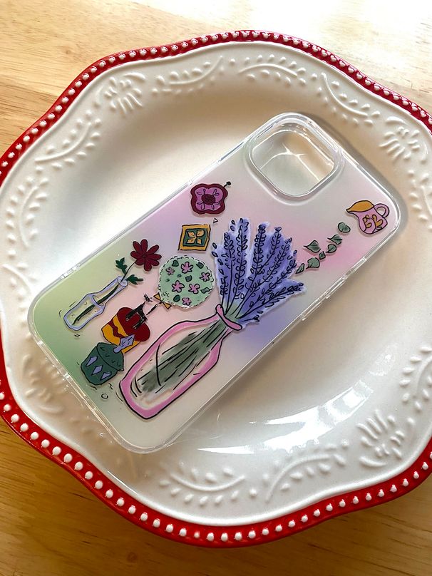 Unschlagbare Qualität Nepal Handbemalt Stilvolles Originaldesign Farbverlauf Doppelschicht-Drucktextur Edler Nischenstil Einzigartiges frisches Mobile_voghion.com