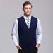 Roupas masculinas Cardigan de malha masculina sem mangas para jovens, cardigan casual de negócios masculino, colete, agasalho casual, suéter, peça única, entrega_voghion.com