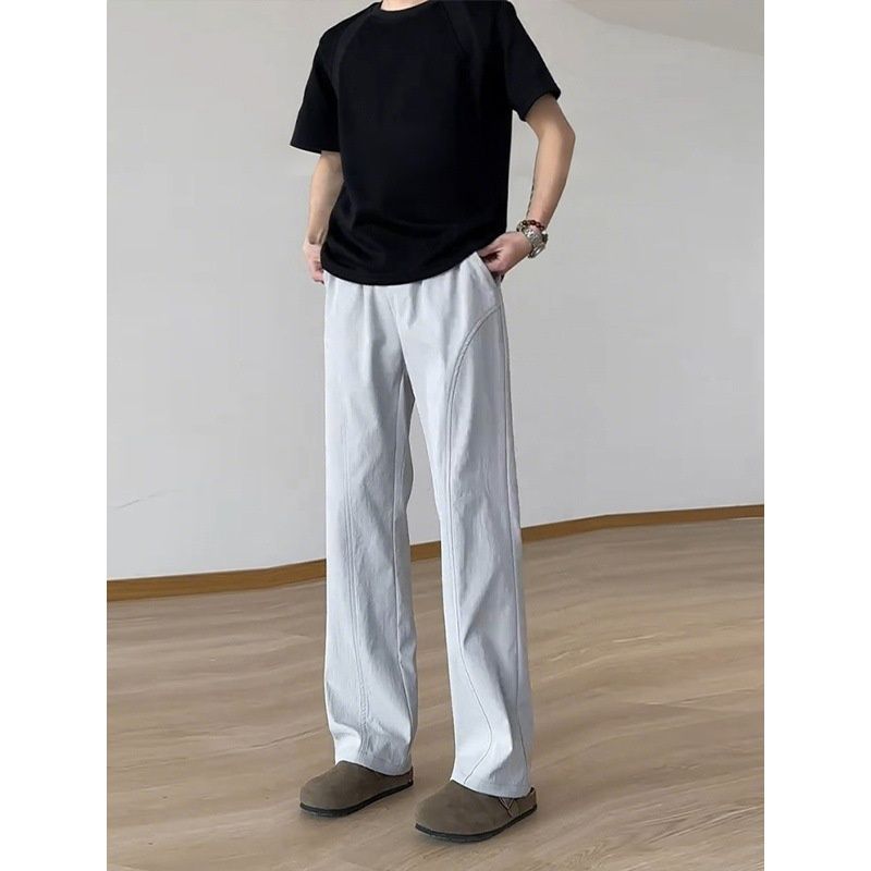 Pure American Style Diagonal Cut Curved Knife Quick-Dry Men's Summer Thin Three-Proof Outdoor Slightly Flared Slim Straight_voghion.com