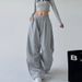 Women's Casual Jogger Pants High Waist Wide Leg Lounge Pants With Pockets Soft Polyester Workout Sweatpants Streetwear Fashion_voghion.com