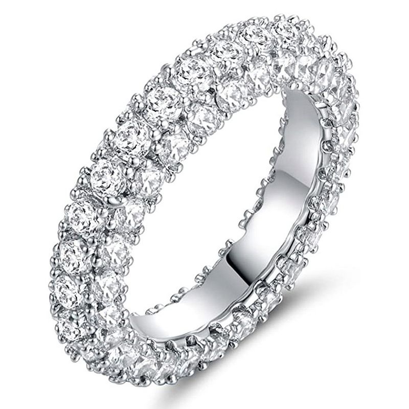 Anello Ins Style semplice con design a tre lati in zircone per donna, fascia minimalista, hip-hop personalizzato R7958_voghion.com
