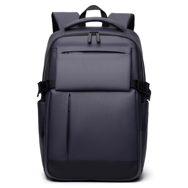 Men's Bags New Simple Leather Film Men's Backpack Business Convenient Commuting Water Proof Student Computer Bag_voghion.com