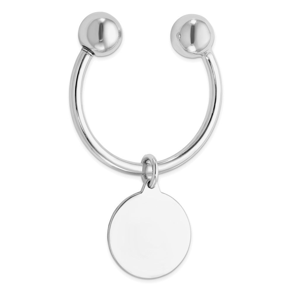Sterling Silver Rhodium Plated Key Chain_voghion.com