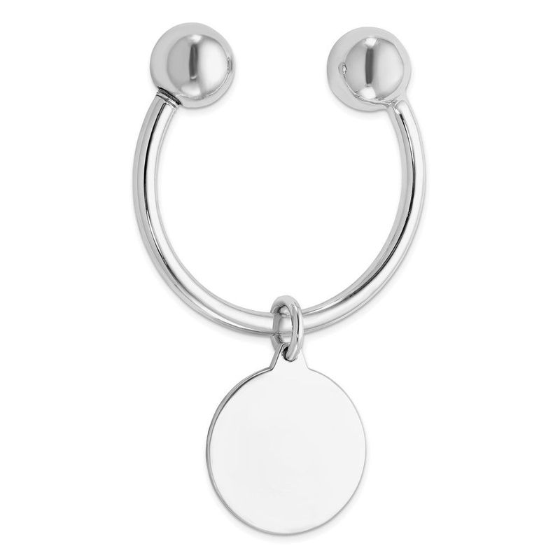 Sterling Silver Rhodium Plated Key Chain_voghion.com