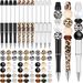 12 Sets Kunststoff Perlen Stift Leopard Kuh Zebra Holzperlen Set DIY Holzperlen Dekostift Farbe Großlochperlen Silikon_voghion.com