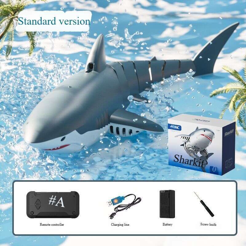 4DRC Remote Control Electric Swing Swimming Water Jet Shark Can Be Launched, Large Simulation Canglong Club Children's_voghion.com