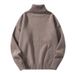 Herren-Strickpullover mit Stehkragen – einfarbig, dicker, warmer Pullover für Herbst und Winter_voghion.com