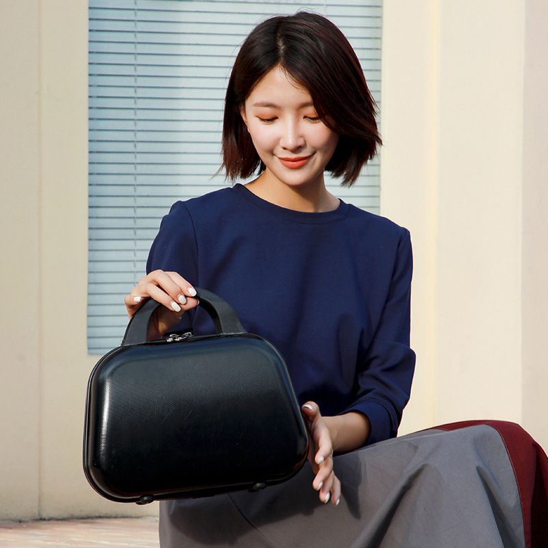 14-Zoll-Koffer Kosmetiktasche kleine Gepäckbox Damen leichter Lederkoffer Mini East Aufbewahrungsbox_voghion.com