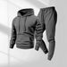 Herren-Set aus Fleece-gefüttertem Kapuzenpullover und Jogginghose – Weiche Sportbekleidung aus Polyester-Baumwoll-Mischgewebe für Fitnessstudio, Laufen und Freizeit_voghion.com
