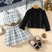 "Elegant Lace-Trim 3-Piece Set For Baby Girls – Cotton Vest + Pleated Skirt + Bloomers | Formal & Casual Toddler Outfit (90-130cm)"_voghion.com