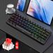 2025 H61K Mechanical Keyboard Green Black Tea Black Axis Mixed Light Laptop Wired Game Keypad Simple_voghion.com