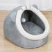Semi-Enclosed Winter Cat Dog Bed Removable Washable Pet House Warm Nest Mat_voghion.com