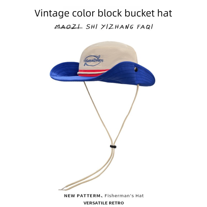 Cappello da escursionismo da donna, con protezione solare, per viaggi all'aperto, primavera e autunno, a blocchi di colore, ad asciugatura rapida, con coulisse_voghion.com