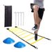 Escalera de agilidad para entrenamiento de fútbol, juego de entrenamiento con escalera de salto en paracaídas, cuerda de entrenamiento, clavo de tierra_voghion.com