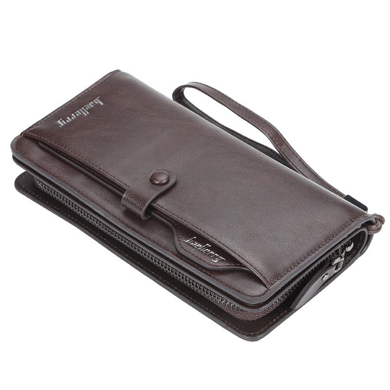 Portafoglio uomo pochette baellerry business multi-slot per carte patente di guida borsa per cellulare grande capacità fibbia borsa uomo_voghion.com