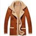 CT 2025 Outono Inverno Mais Vendido Shearling Casaco Grosso de Couro Jaqueta Masculina_voghion.com