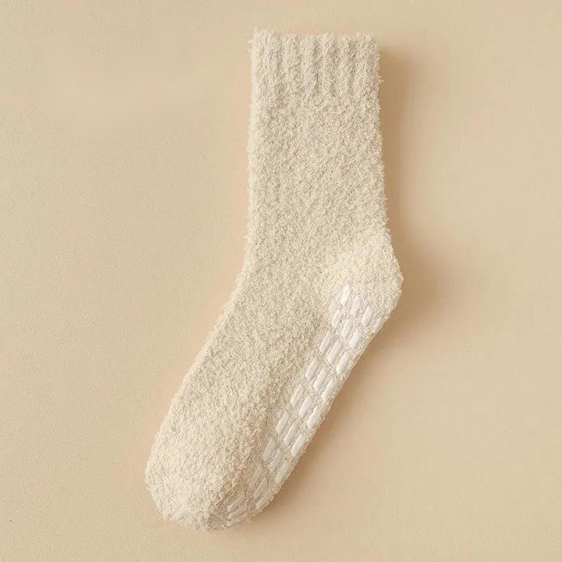3 pairs of winter warm coral mens with adhesive anti slip for womens sleep veet thick and medium cut or socks 241126_voghion.com
