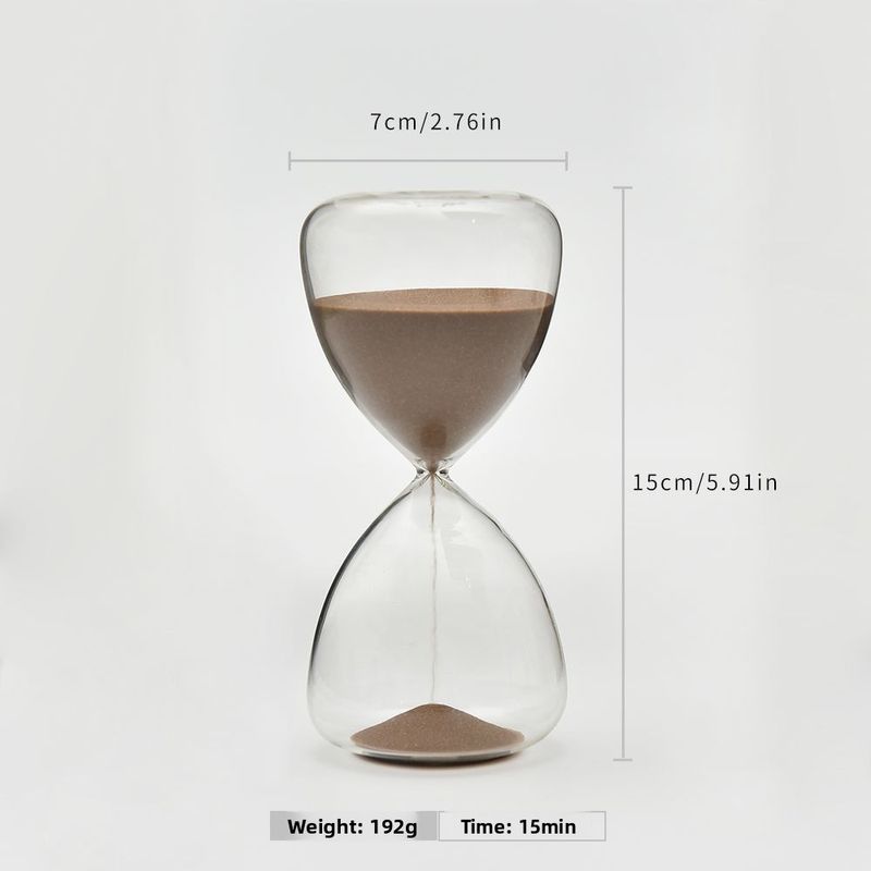Temporizador de vidro colorido nórdico 15 minutos ampulheta criativa enfeite de mesa presente para casa nova_voghion.com
