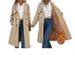 Langer Trenchcoat für Damen mit Gürtel – Fleecegefüttert, zweireihig, elegant und bequem für Herbst und Winter (XS-XXL)_voghion.com