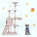 56 Inch Condo Scratching Posts Ladder Cat Play Tree_voghion.com