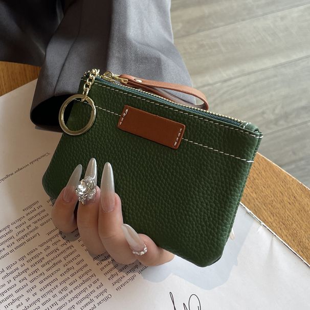 Wallet Card Cases Leather Coin Purse New Ultra Thin Exquisite Mini Compact Key Bag Coin Bag Ladies Short Wallet_voghion.com