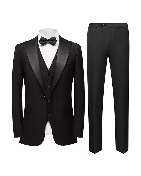 CT 24 Spring New Groom Slim Fit Suit Three-Piece Set Korean Style Wedding Best Man Men's Formal Wear Bsxf1103_voghion.com