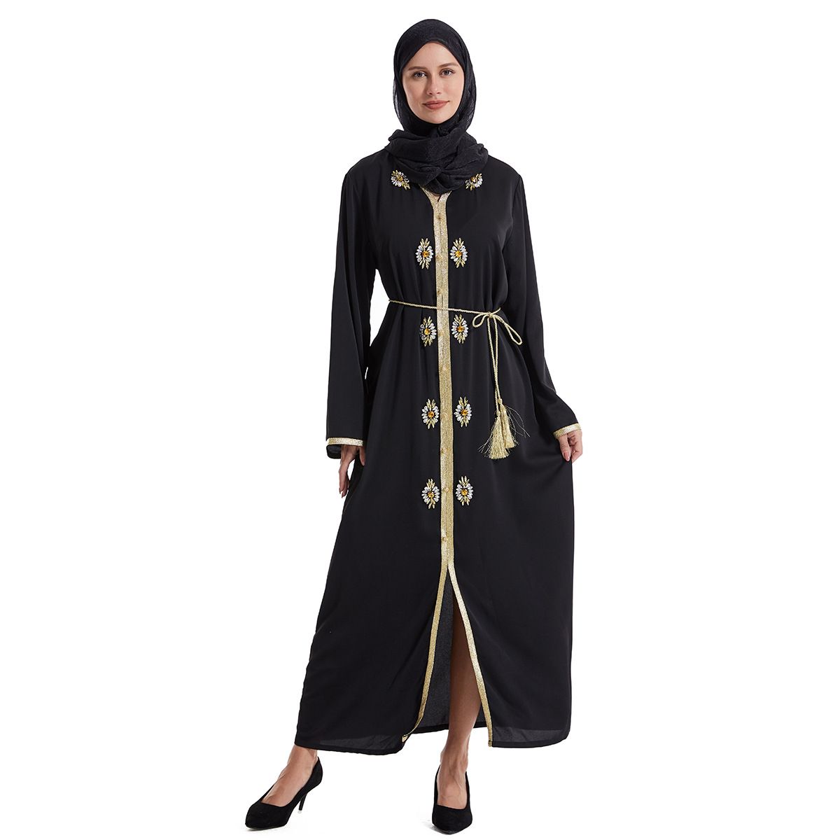 Muslimische Damen Abaya Mode Kaftan Kleid Lässige Lose Ethnische Kleidung_voghion.com