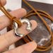 Collana con ciondolo a forma di ferro di cavallo in metallo a forma di U, in corda di pelle di caffè, con design di nicchia, da donna, astratta, in argento, lunga catena per maglione_voghion.com