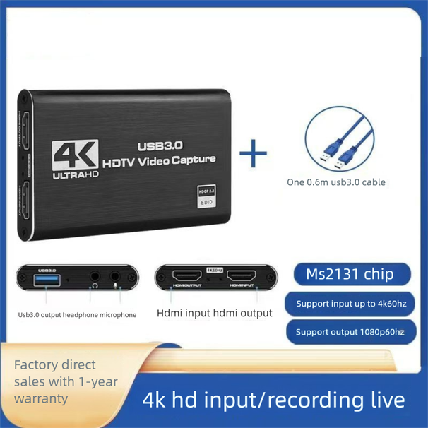 4K MS2131 Loop Out HD HDMI To USB Capture Card Game Live Recording For PS Switch_voghion.com