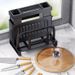 Multifunktionales, integriertes Messerregal für Messer, Essstäbchen, Schneidebretter, Topfdeckel und Küchenutensilien._voghion.com