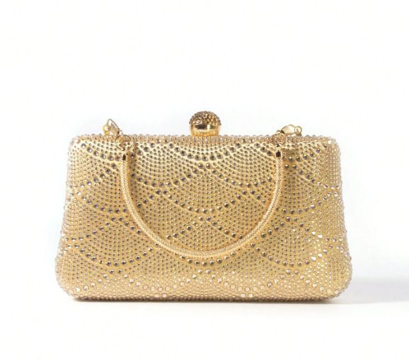 Mode Neue Abendtasche Handgemachte Eisen Box Intarsien Mit Strass Crossbody Clutch Braut_voghion.com